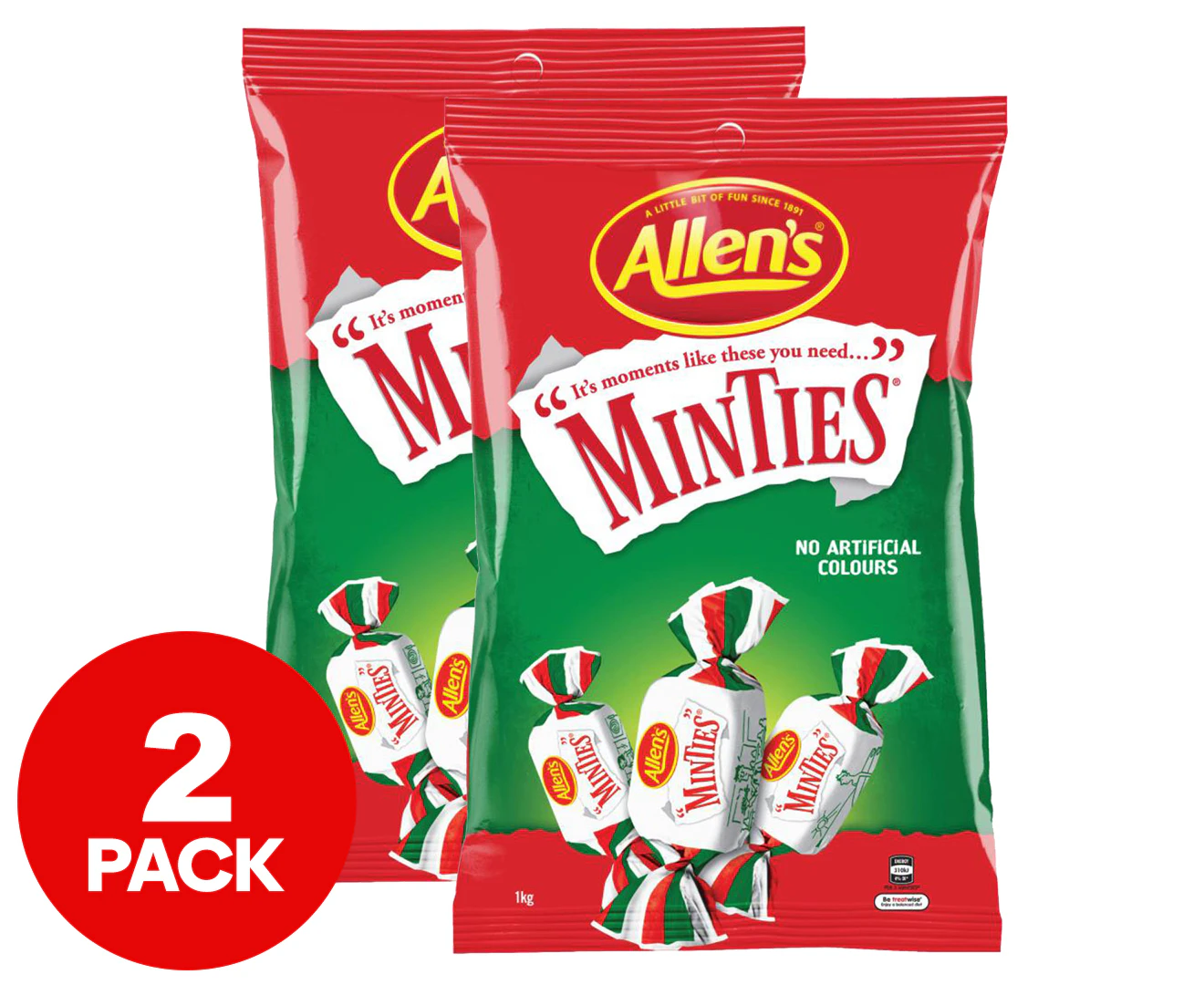 2 x Allen's Minties 1kg