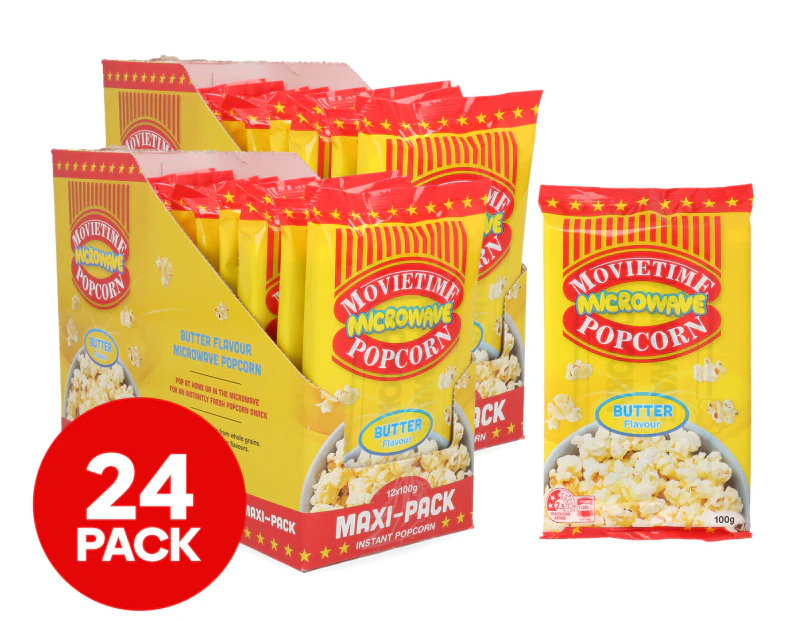 2 x 12pk Movietime Microwave Popcorn Butter