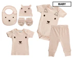 Gem Look Baby Size 0-6 Months Teddy Bear Organic Cotton 6-Piece Set
