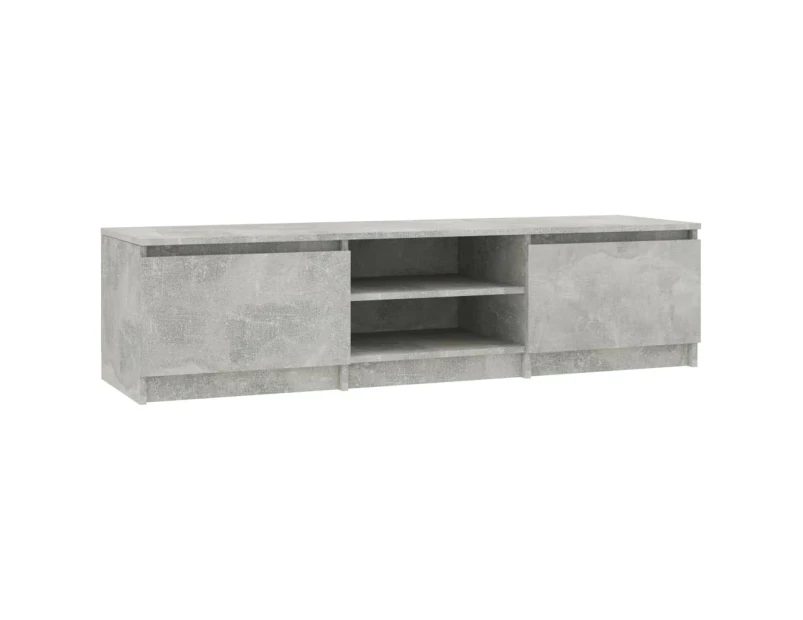 vidaXL TV Cabinet Concrete Grey 140x40x35.5 cm Engineered Wood