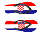 Croatia Flip Flops Thongs Country Flag Nationality Supporter Flags Sandals