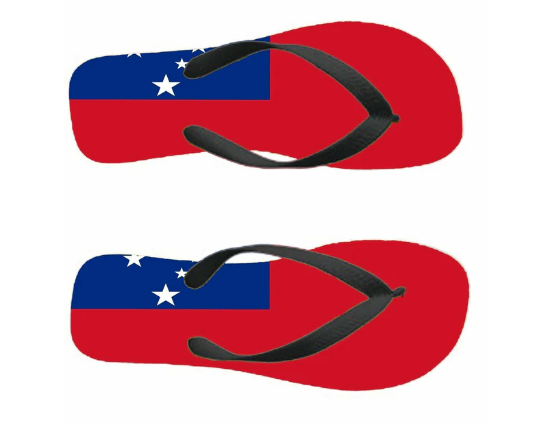 Samoa Flip Flops Thongs Country Flag Nationality Supporter Flags Sandals