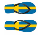 Sweden Flip Flops Thongs Country Flag Nationality Supporter Flags Sandals