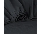 Elan Linen 100% Cotton Vintage Washed Bed Sheet Set - Charcoal