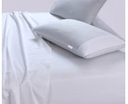Elan Linen 100% Cotton Vintage Washed Bed Sheet Set - White