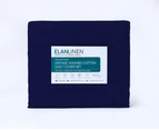 Elan Linen 100% Cotton Vintage Washed Bed Sheet Set - Navy Blue