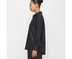 Target European Linen Long Sleeve Shirt - Black