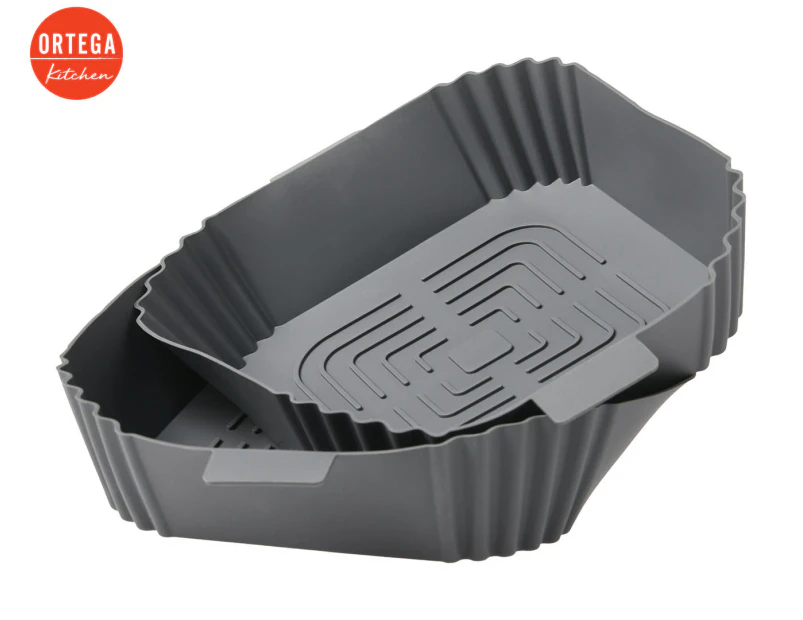 2 x Ortega Kitchen Reusable Silicone Air Fryer Tray