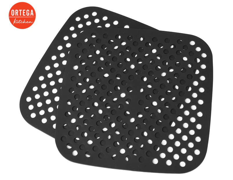 2 x Ortega Kitchen Non-Stick Silicone Air Fryer Mat