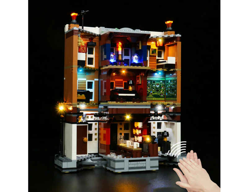 Brick Shine  GC Light Kit for LEGO(R) 12 Grimmauld Place 76408 - Sound control Version