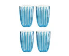 4pc Guzzini Dolcevita 470ml Tumblers Water/Juice Drinking Glasses Set Turquoise
