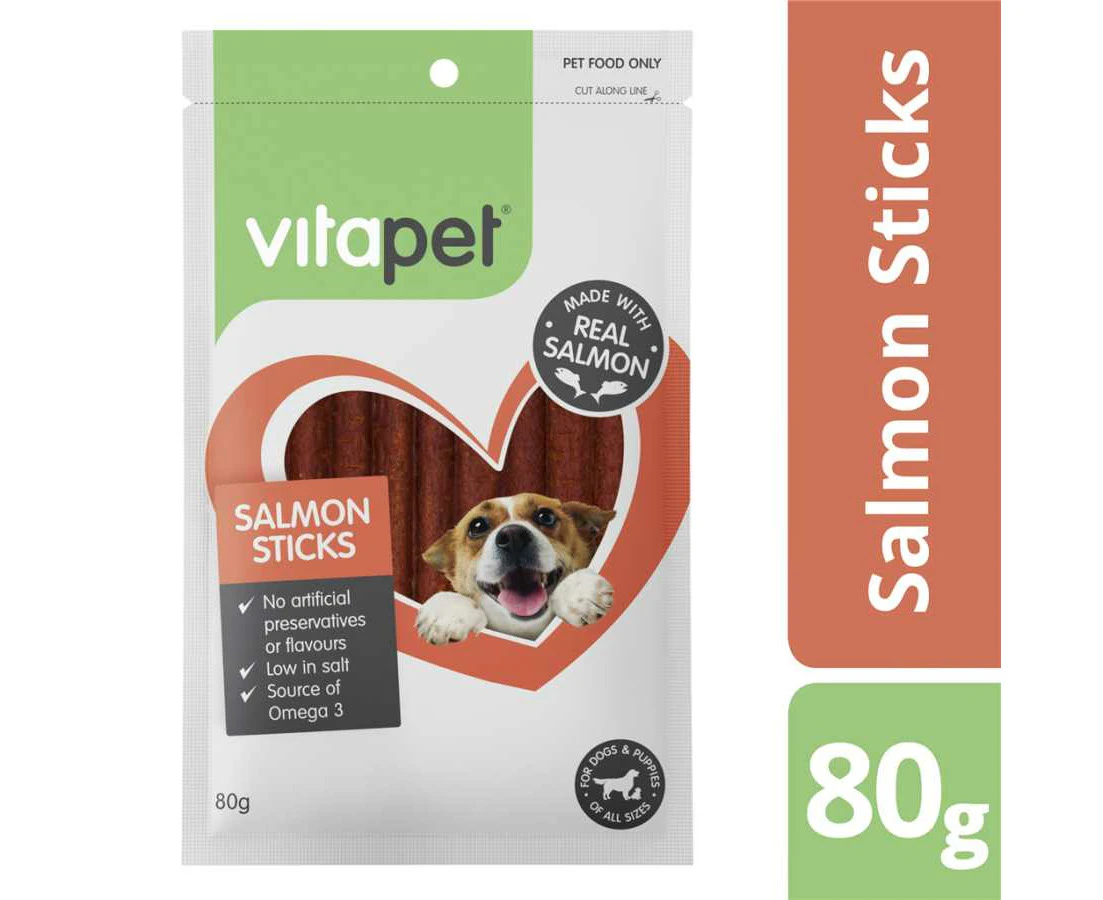 Vitapet Salmon Sticks Treats For Dogs 80g