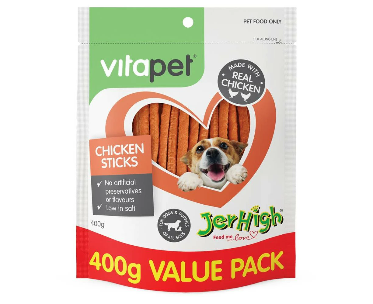 VitaPet Jerhigh Chicken Sticks 400g