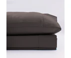 Renee Taylor 1500TC Soft Cotton Blend Flat Fitted Sheet Set Dusk Grey King