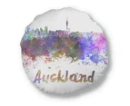 Auckland New Zealand City Watercolor Round Throw Pillow Home Decoration Cushion
