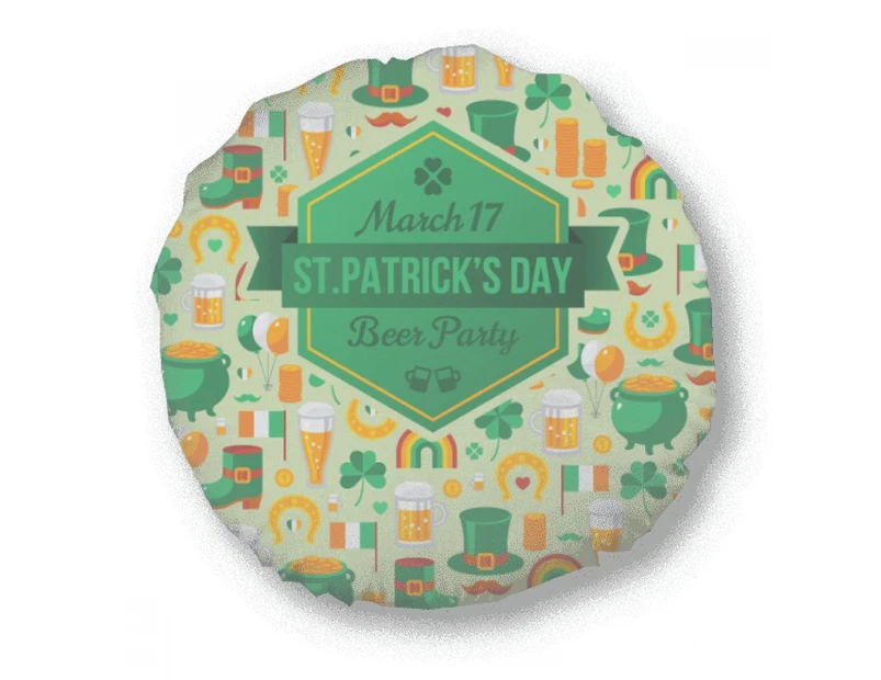 Clover Beer Rainbow Ireland St.Patrick's Day Round Throw Pillow Home Decoration Cushion