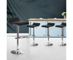 Bar Stools Set of 4 Gas Lift Kitchen Swivel Chairs Black