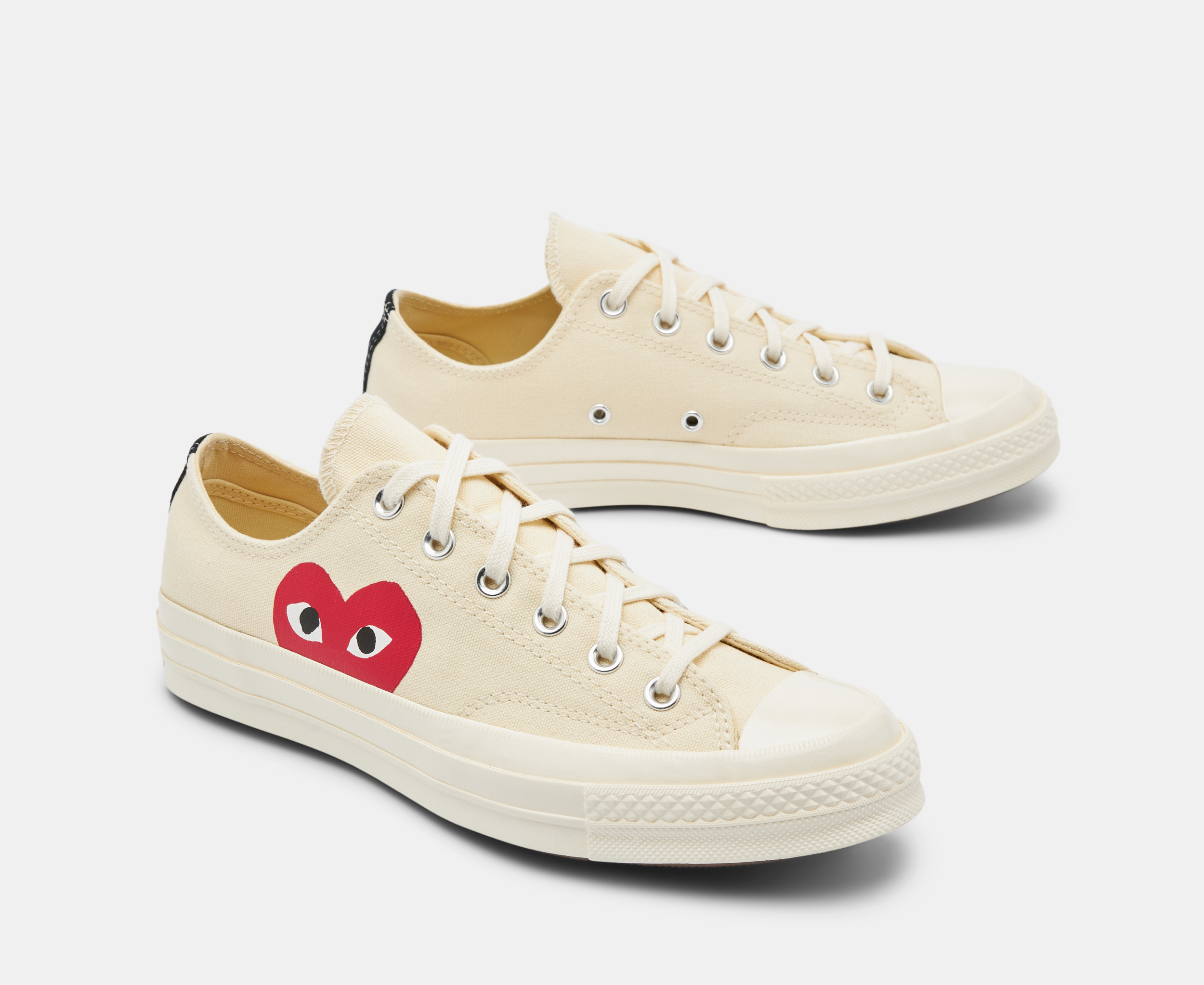 Converse comme des garcons white clearance low