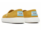TOMS Womens Canvas Slip On Shoes Sneakers Flats Alpargata Espadrilles - Mustard