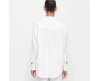 Target European Linen Long Sleeve Shirt - White