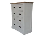 Fiona Tallboy 5 Chest of Drawers Bed Storage Cabinet Stand White Grey