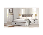 Fiona Tallboy 5 Chest of Drawers Bed Storage Cabinet Stand White Grey