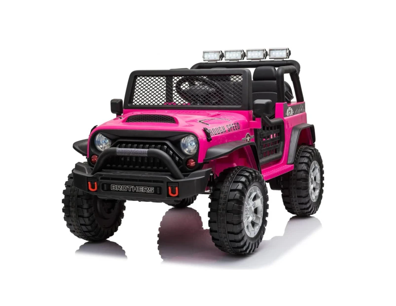 12 Jeep Inspired Ride On Car Kids Fairyland Adventure - Pink