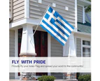Large Greece Flag Heavy Duty Polyester Durable  90 X 150 CM  3ft x 5ft