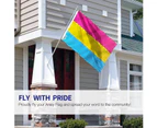 Large Pansexual Pride Flag Heavy Duty Polyester Durable - 90 X 150 CM  3ft x 5ft