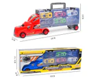 Car Carrier Transport Play Set Vehicle Gift for Kids Boys Toy Truck with 6 Cars