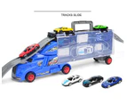 Car Carrier Transport Play Set Vehicle Gift for Kids Boys Toy Truck with 6 Cars