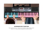 Mazam 61 Keys Electronic Piano Keyboard Lighted Electric Keyboards Holder Stand