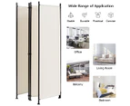 Costway 4 Panel Room Divider Screen Folding Privacy Screen Home Office Partition Stand 1.7x2.2M White