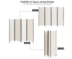 Costway 4 Panel Room Divider Screen Folding Privacy Screen Home Office Partition Stand 1.7x2.2M White