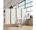 Costway 4 Panel Room Divider Screen Folding Privacy Screen Home Office Partition Stand 1.7x2.2M White