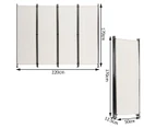 Costway 4 Panel Room Divider Screen Folding Privacy Screen Home Office Partition Stand 1.7x2.2M White