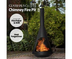 Glasshaus Co. Chimney Fire Pit Patio Heater Outdoor Camping Portable Chiminea Brazier Fireplace 105c