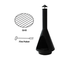 Glasshaus Co. Chimney Fire Pit Patio Heater Outdoor Camping Portable Chiminea Brazier Fireplace 105c