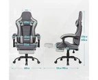 Ufurniture Ergonomic Gaming Chair with Footrest Computer Office Chair Dark Gray