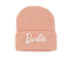 Barbie Womens Embroidered Logo Beanie (Peach Pink) - NS6936