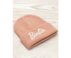 Barbie Womens Embroidered Logo Beanie (Peach Pink) - NS6936