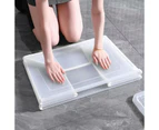 37 Litre Modular Clear Foldable Storage Box with Lid Plastic Tub Collapsible