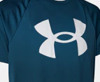 Under Armour Youth Boys' UA Tech Big Logo Short Sleeve Tee / T-Shirt / Tshirt - Petrol Blue/White