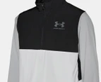 Under Armour Youth Boys' UA Woven 1/2 Zip Top - Black/White/Pitch Grey