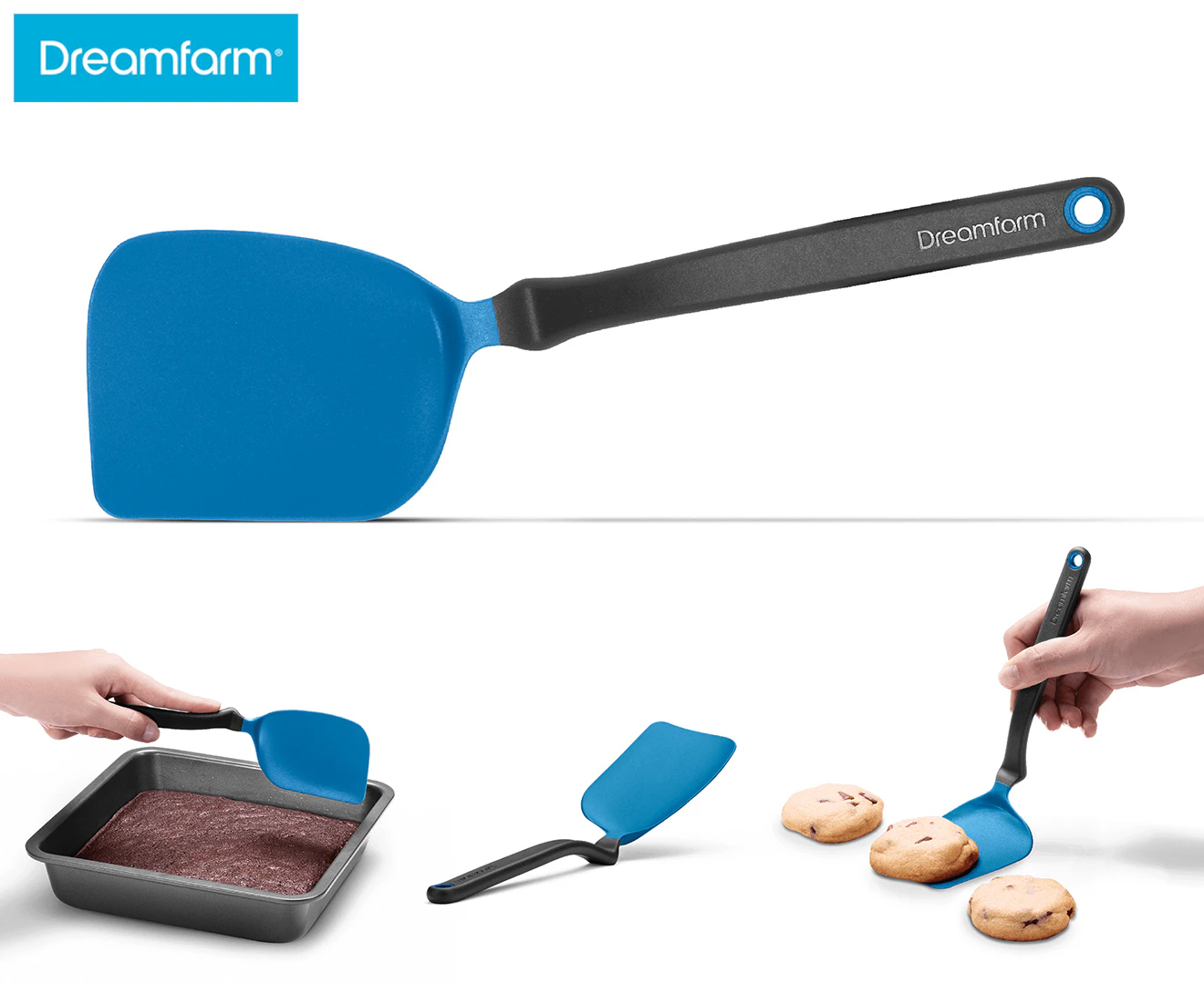 Dreamfarm Chopula Mini Chopping Sit Up Spatula - Classic Blue