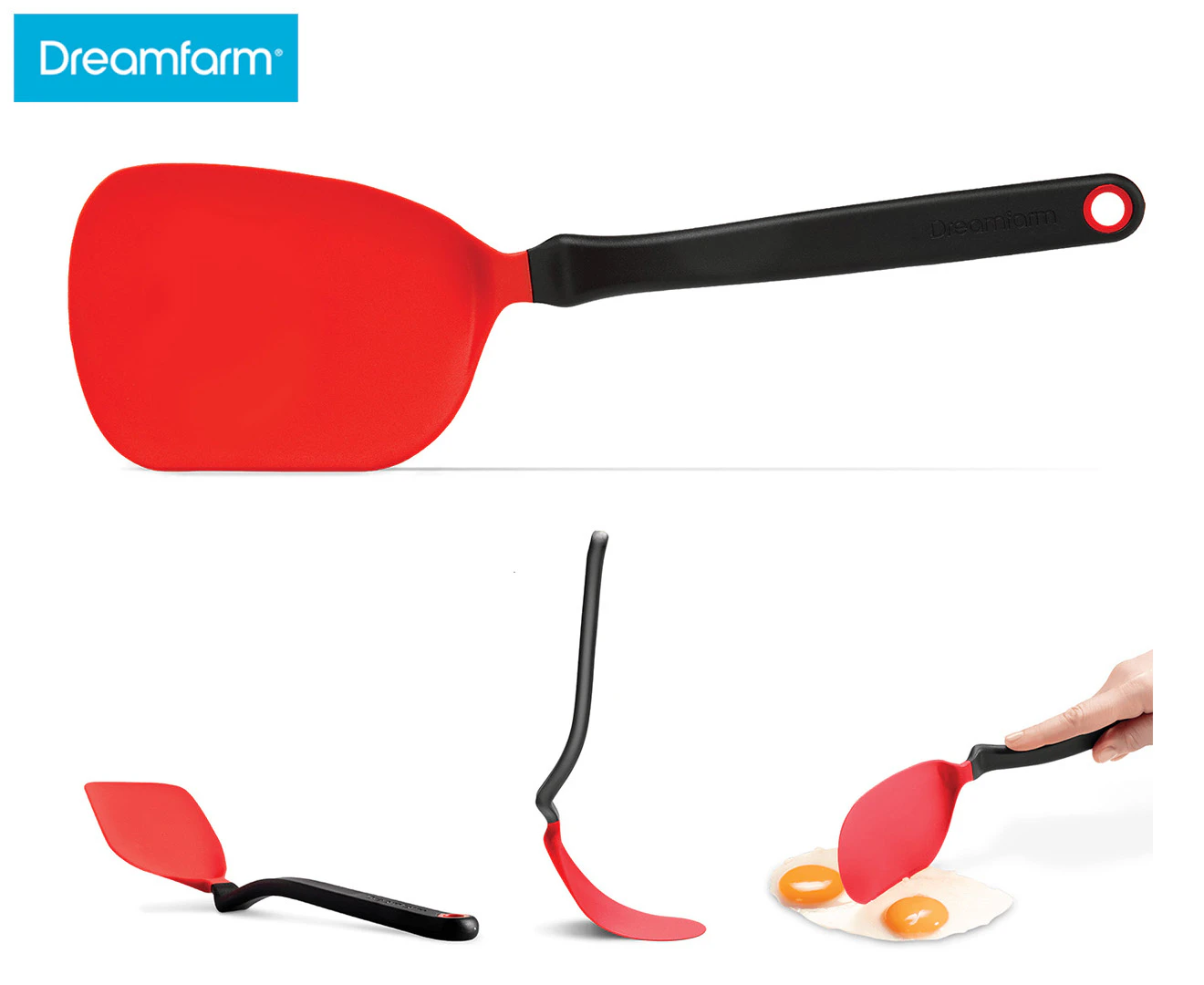 Dreamfarm Chopula Chopping Sit Up Spatula - Red