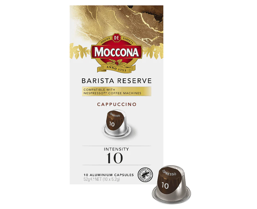 Moccona Barista Reserve Cappuccino Capsules 100 Pack - Intensity 10