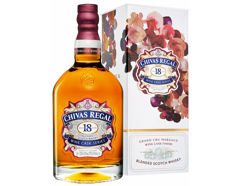 Chivas Regal 18 Year Old Grand Cru Margaux Wine Cask Finish Blended Scotch Whisky 1l