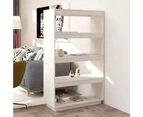 vidaXL Book Cabinet/Room Divider White 80x35x135 cm Solid Pinewood