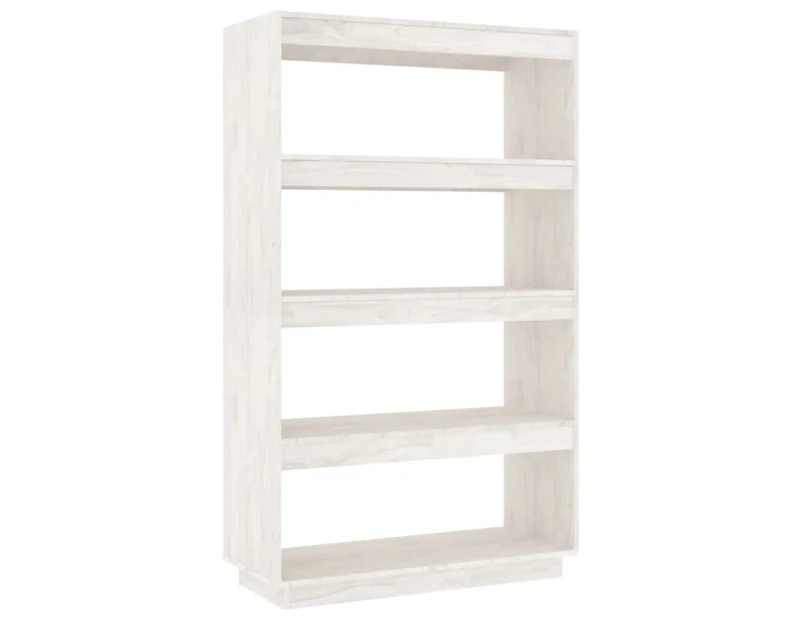 vidaXL Book Cabinet/Room Divider White 80x35x135 cm Solid Pinewood